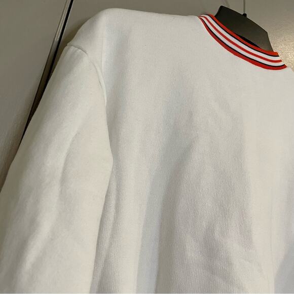 Vintage 80s Orange & White Cheerleader Uniform Crewneck Sweater LPJH Bullpups - Picture 14 of 16